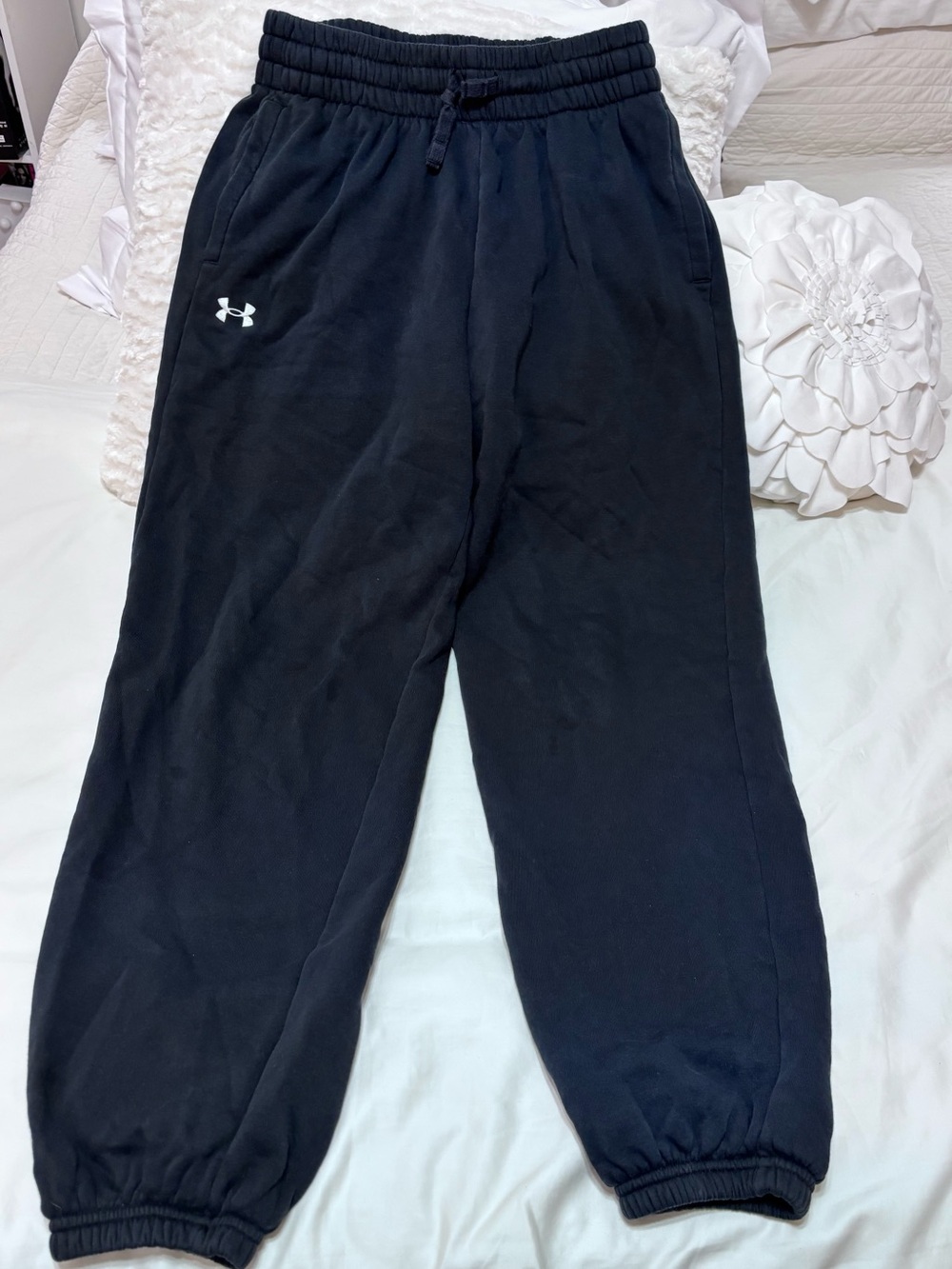 Under Armour Black Fleece Jogger Sweatpants XS 27 Inseam